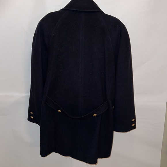 Talbots Vintage Womens Wool Blend NavyBlue Lined Pea Coat Size 8 - Picture 3 of 11